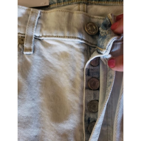 7 for all mankind BOYFRIEND CROPPED JEAN SIZE 25 BLEACH WASH JOSEFINA - Picture 4 of 9